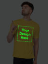 Customize Night Glow Man T-shirt Yellow | Indrajeet Print