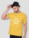 Customize Night Glow Man T-shirt Yellow - Image 4