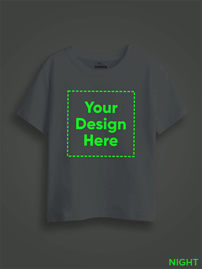 Customize white Kids Night glow tshirt image 3
