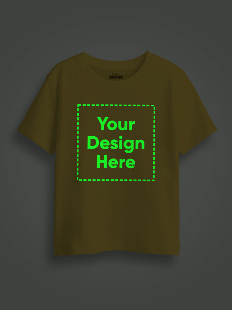 Customize Yellow Glowing Kids T-shirt
