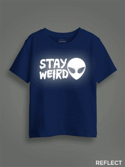 Stay Weird Reflective Kids Glow Tshirt