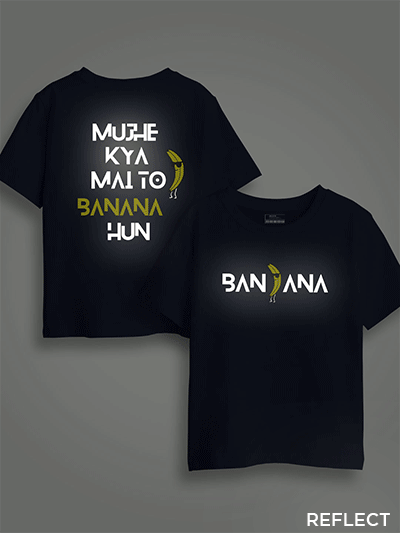 Banana Reflective Kids Glow Tshirt