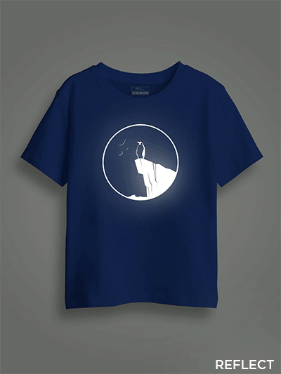 Penguin Reflective Kids Glow Tshirt