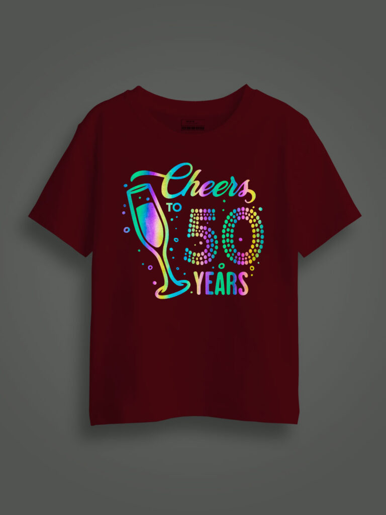 Cheer to Years Rainbow Reflective Kids T-shirt