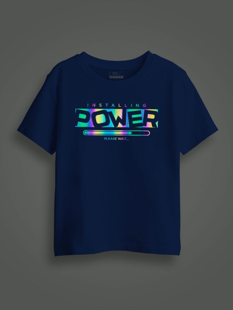 Installing Power Rainbow Reflective Kids T-shirt