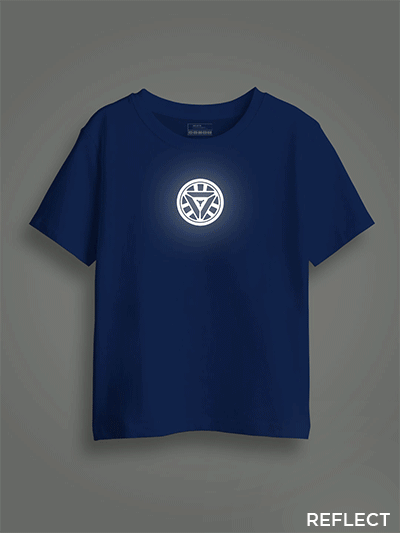 Arc Reactor  Reflective Kids Glow Tshirt