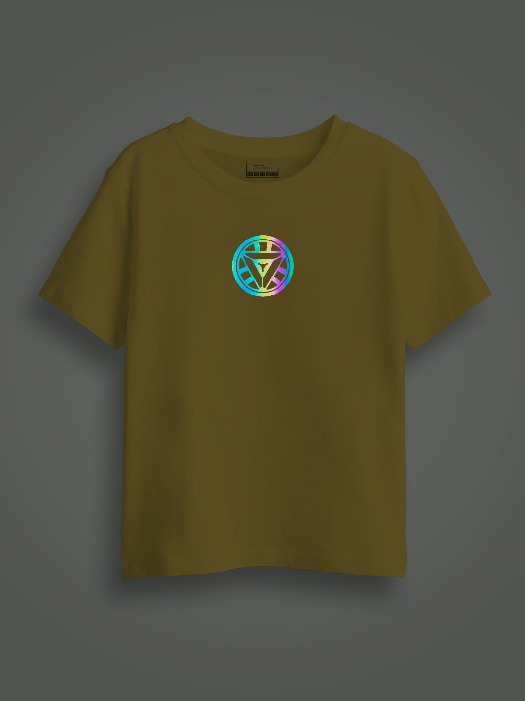 Arc Reactor  Rainbow Reflective Kids Glow Tshirt
