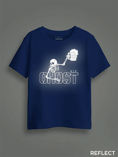 Ghost Beer Reflective Kids Glow Tshirt