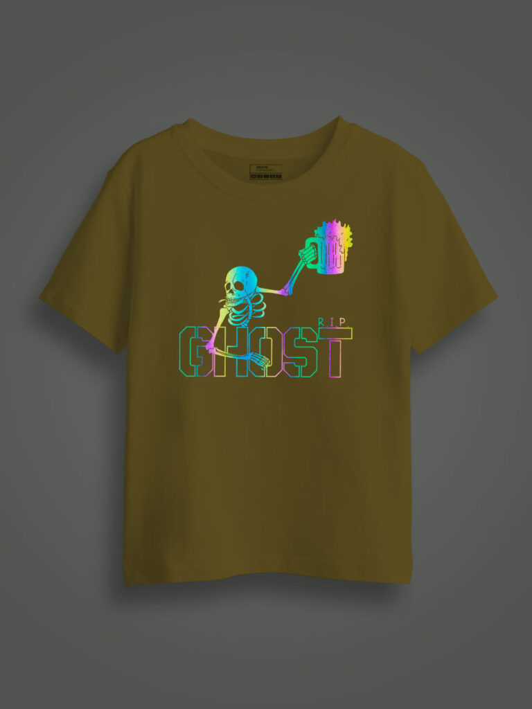 Ghost Beer Rainbow Reflective Kids T-shirt