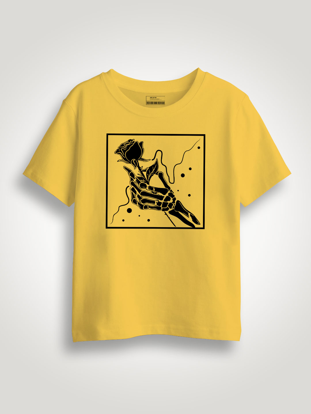 RA018-Yellow-KIDS-NORMAL-(1) Rose in Sky Kids T-shirt | Indrajeet Print