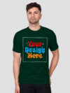 Customize Bottle Green Premium Cotton T-shirt - Image 2