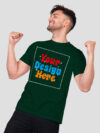 Customize Bottle Green Premium Cotton T-shirt - Image 4
