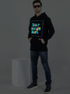 Customize Rainbow Reflective Black Man Hoodie - Image 3