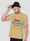 Customize Beige Premium Cotton T-shirt - Image 2