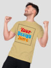 Customize Beige Premium Cotton T-shirt - Image 3