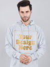 Customize Metallic Gold Grey Man Hoodie | Indrajeet Print