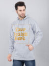 Customize Metallic Gold Grey Man Hoodie - Image 2