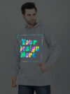 Customize Rainbow Reflective Grey Man Hoodie - Image 3
