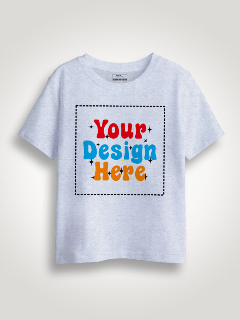 Customize Grey Kids Premium Cotton T-shirt