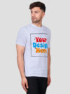 Customize Grey Premium Cotton T-shirt - Image 2
