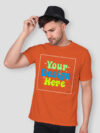 Customize Orange Premium Cotton T-shirt - Image 2