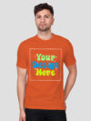 Customize Orange Premium Cotton T-shirt - Image 3