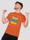 Customize Orange Premium Cotton T-shirt - Image 4