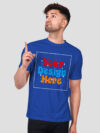 Customize Royal Blue Premium Cotton T-shirt - Image 3