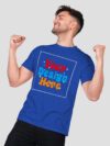 Customize Royal Blue Premium Cotton T-shirt - Image 4