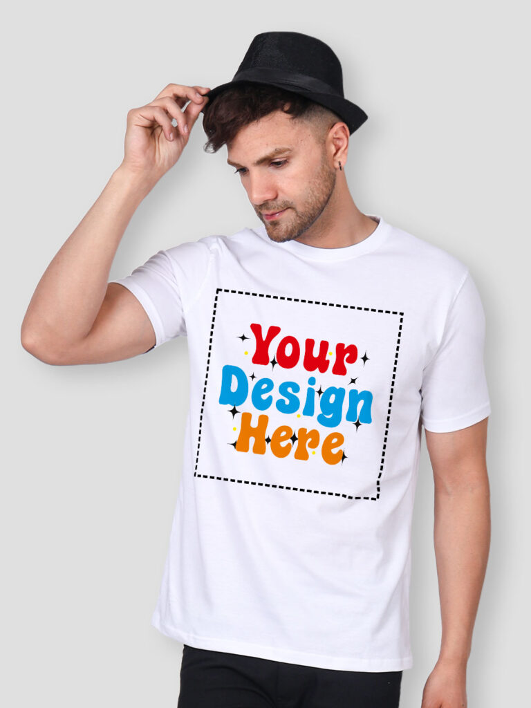 Customize White Premium Cotton T-shirt