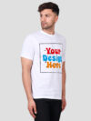 Customize White Premium Cotton T-shirt - Image 2