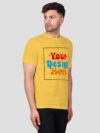 Customize Yellow Premium Cotton T-shirt - Image 2