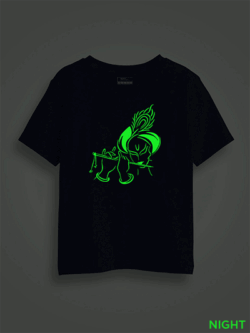 Flute Krishna Kids Glow Tshirt