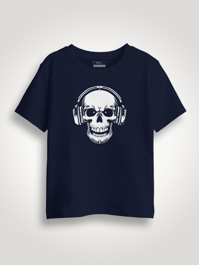 Music Lover Skull Kids T-shirt