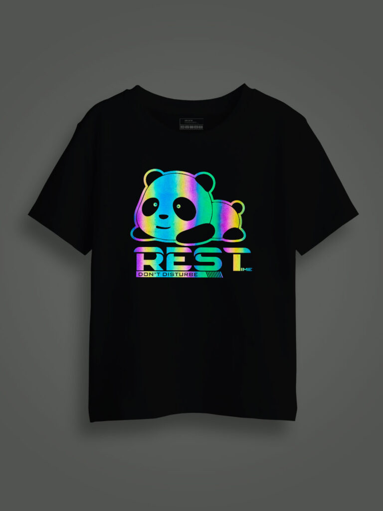 Panda Rainbow Reflective Kids T-shirt