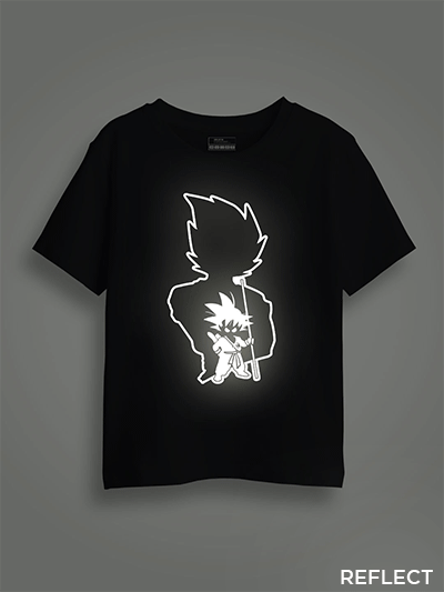 Goku Fighter Reflective Kids Glow Tshirt