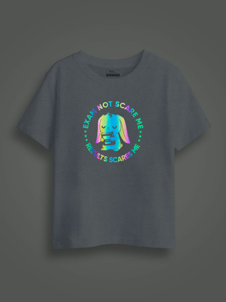 Result Scares Me Rainbow Reflective Kids T-shirt
