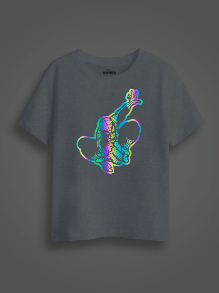 Spider Man Rainbow Reflective Kids T-shirt