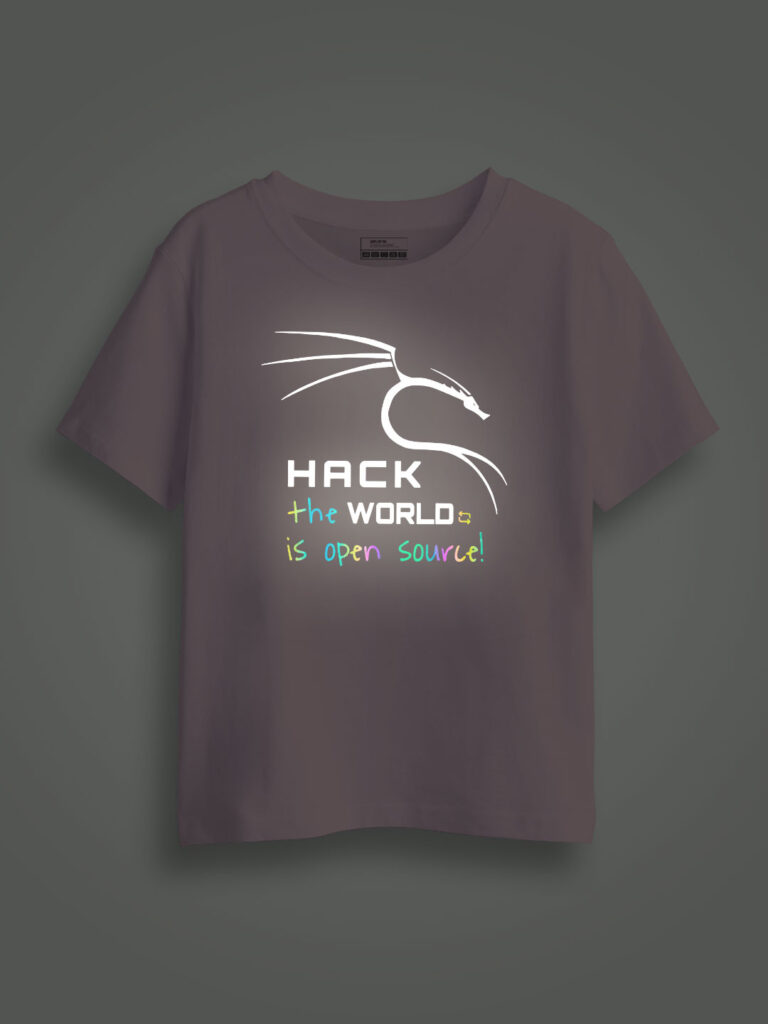 Hack the World Hacker Rainbow Reflective Kids T-shirt
