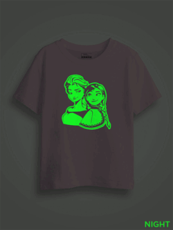 Anna Elsa Frozen Kids Glow Tshirt
