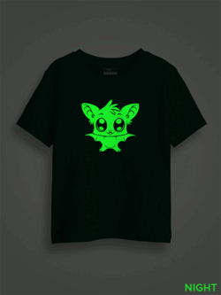 Halloween Cute Bat Kids Glow Tshirt