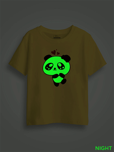 Lovely Panda Kids Glow Tshirt