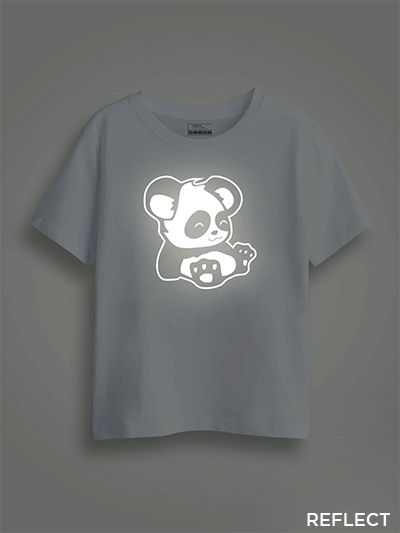 Lazy Panda Reflective Kids Glow Tshirt