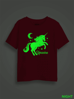 Unicorn Horse Kids Glow Tshirt
