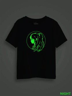Anime Girl Kids Glow Tshirt