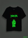 Birthday Ninja Kids Glow in Dark T-shirt | Indrajeet Print