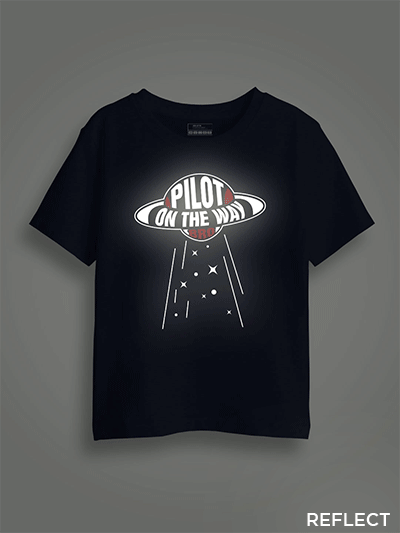 Pilot on the Way Reflective Kids Glow Tshirt