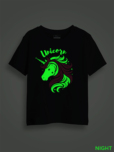 Unicorn Kids Glow Tshirt
