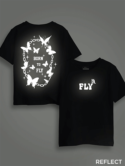 Born to Fly Reflective Kids Glow Tshirt
