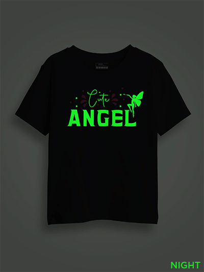 Cute Angle Kids Glow Tshirt